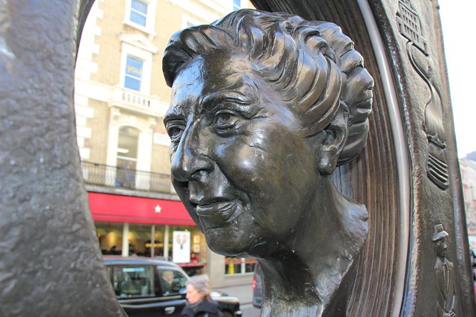 Agatha Christie London Walking Tour - Covent Garden and the Agatha Christie memorial near The Mousetrap