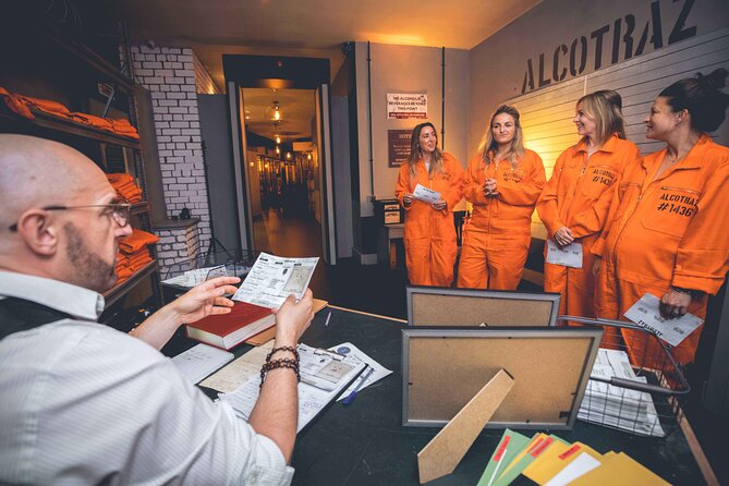 Alcotraz Prison Cocktail Experience in Manchester - Orange jumpsuits and photo moments you can use later