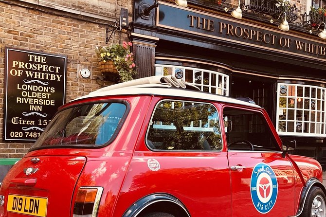 Half Day Tour in a classic Mini Cooper - Borough Market for a 10-minute food hit and artisan coffee