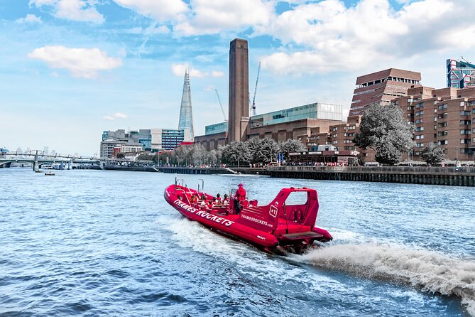 High-Speed Thames River Speedboat in London - Canary Wharf Speed and the Docklands Blast