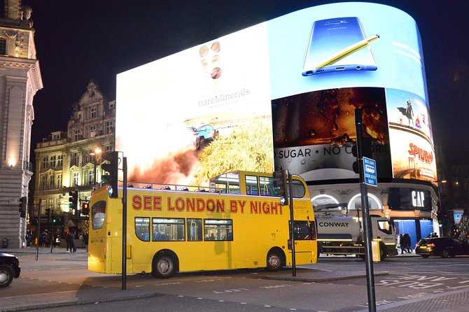 London by Night Sightseeing Tour - Open Top Bus - Live English commentary, and what to do if you care about every word