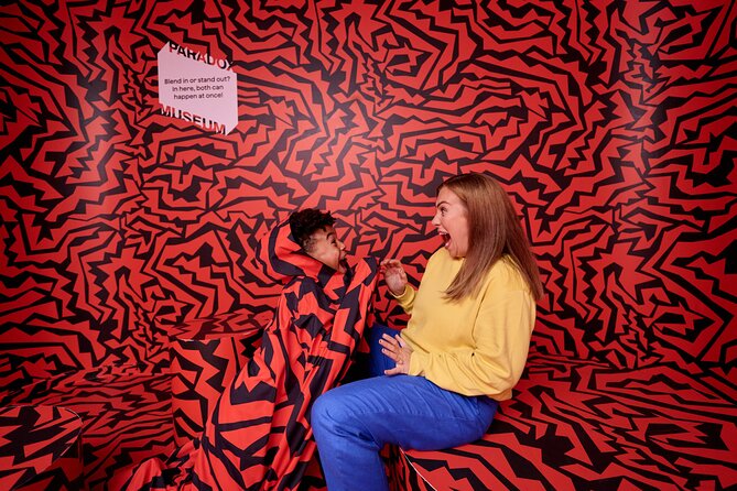 Paradox Museum London Admission Ticket - Wizard Room hallways and the Paradox Sofa: where the brain needs a minute