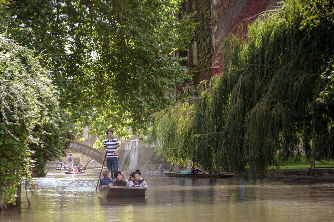 Shared Guided Punting Tour of Cambridge - Riverside college buildings and gardens, plus the bridges you pass under