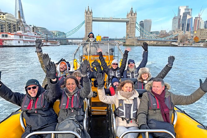 Speedboat Sightseeing: Embankment OR Westminster Pier -45 Minutes - Canary Wharf thrills and the music factor