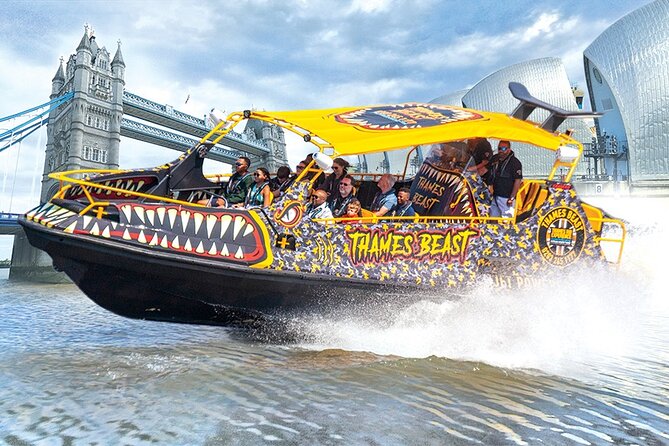 Speedboat 'THE THAMES BEAST' from Tower Millennium Pier - 40 mins - Tower Millennium Pier to the Thames, what that 40 minutes is really like