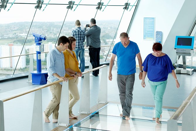 Spinnaker Tower Portsmouth All Day Admission Ticket - View Deck 1 at about 100 meters: the windows where Portsmouth clicks