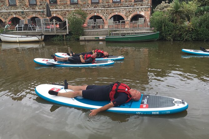 Stand Up Paddle Boarding Journey Down Bude Canal - Start Point at The Crescent: Getting Ready Without a Big Production