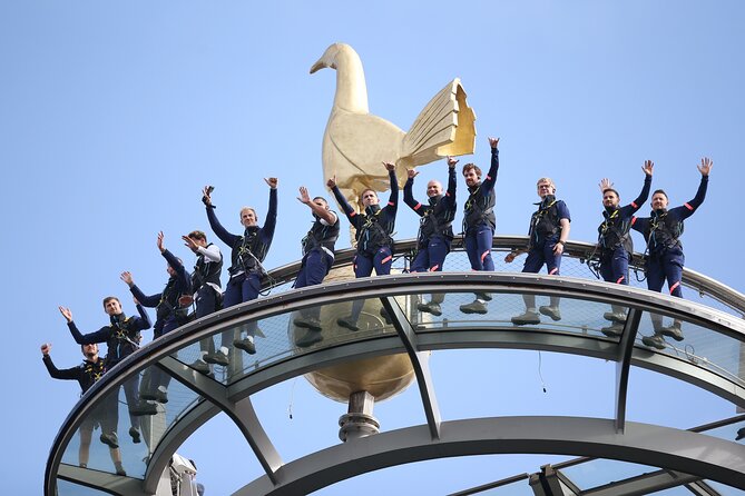 The Dare Skywalk Climb - Basecamp check-in at the Spurs shop, then a safety-first briefing